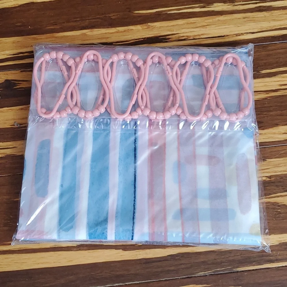 New shower curtain and rings